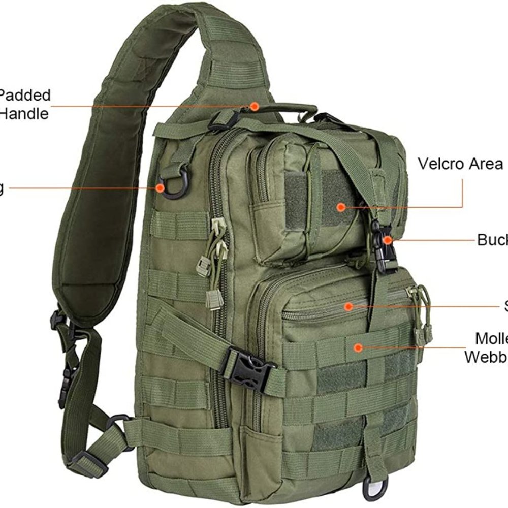 Tactical Sling Bag Pack Military Rover Shoulder Sling Backpack